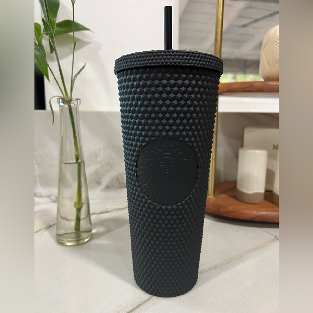 Matt black studded Starbucks Venti travel